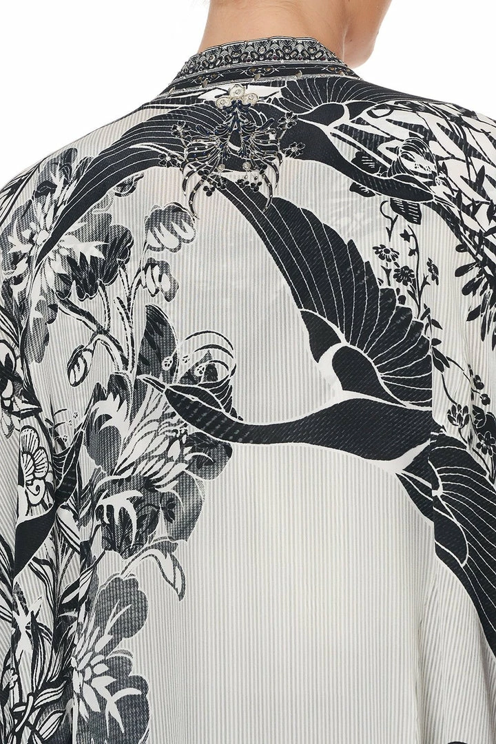 Camilla EBoutique (US) Up To 30% Off HIGH LOW HEM CASUAL JACKET SILVER LININGS