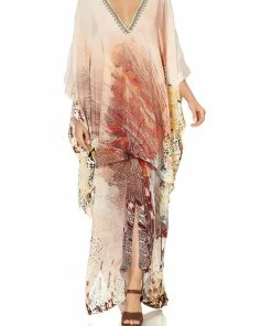 Camilla EBoutique (US) HIGH LOW HEM V NECK KAFTAN COASTAL TREASURE Up To 30% Off
