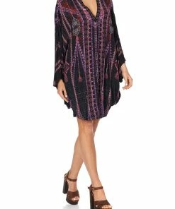 Camilla EBoutique (US) JERSEY SHORT KAFTAN WITH CURVED HEM MINA MINA