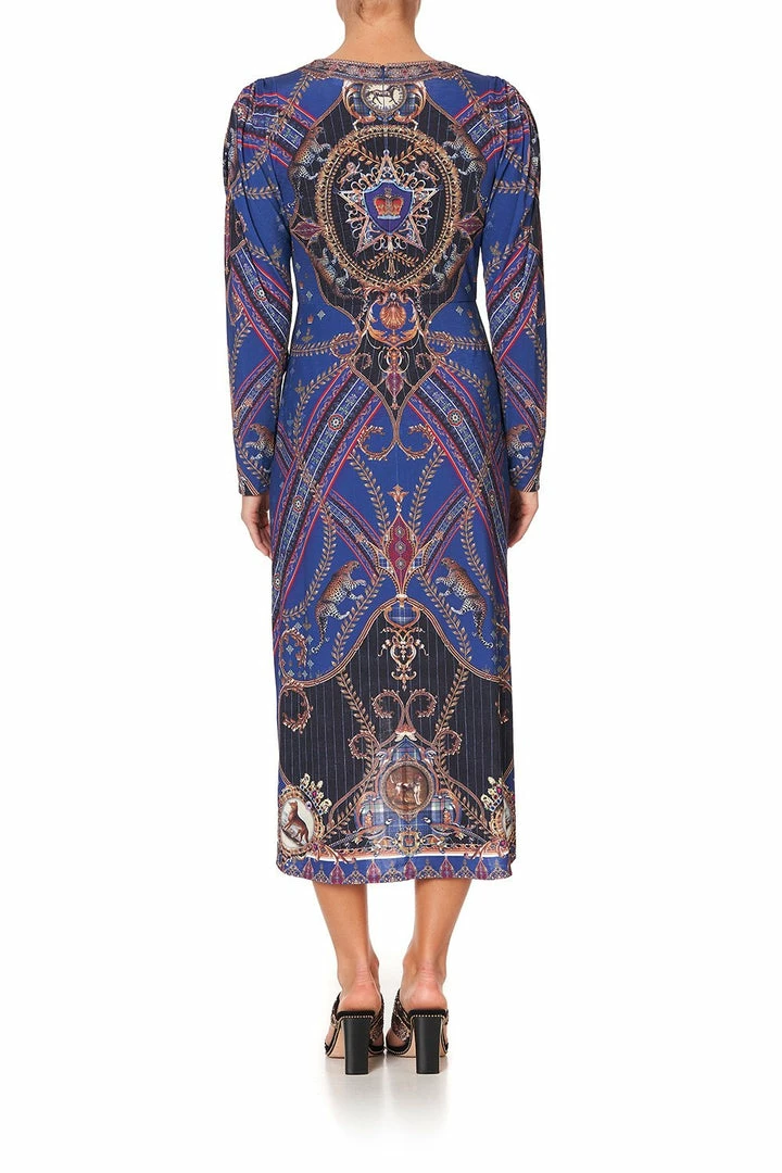 Camilla EBoutique (US) JERSEY TUCK DRESS WITH DRAPPED SLEEVES DINING HALL DARLING Up To 30% Off