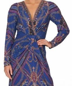 Camilla EBoutique (US) JERSEY TUCK DRESS WITH DRAPPED SLEEVES DINING HALL DARLING Up To 30% Off