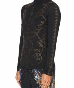 Camilla EBoutique (US) JERSEY TURTLENECK LUXE BLACK