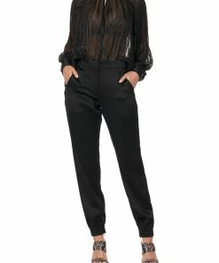 Camilla EBoutique (US) JOGGER WITH ENCASED ELASTIC CUFF SOLID BLACK Up To 30% Off