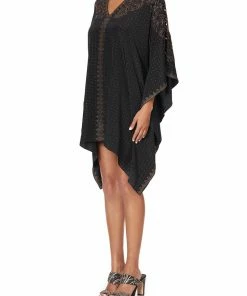Camilla EBoutique (US) KAFTAN WITH BUTTON UP SLEEVES LUXE BLACK