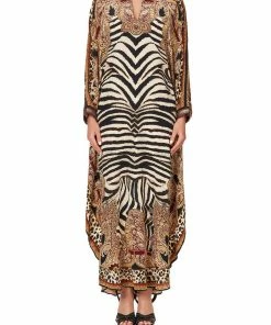 Camilla EBoutique (US) Up To 30% Off KAFTAN WITH HIGH COLLAR STAND WILD FIRE