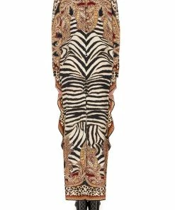 Camilla EBoutique (US) Up To 30% Off KAFTAN WITH HIGH COLLAR STAND WILD FIRE
