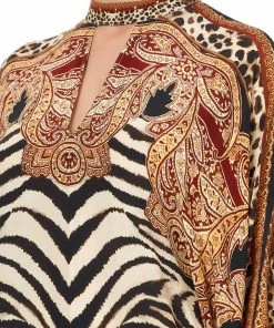 Camilla EBoutique (US) Up To 30% Off KAFTAN WITH HIGH COLLAR STAND WILD FIRE