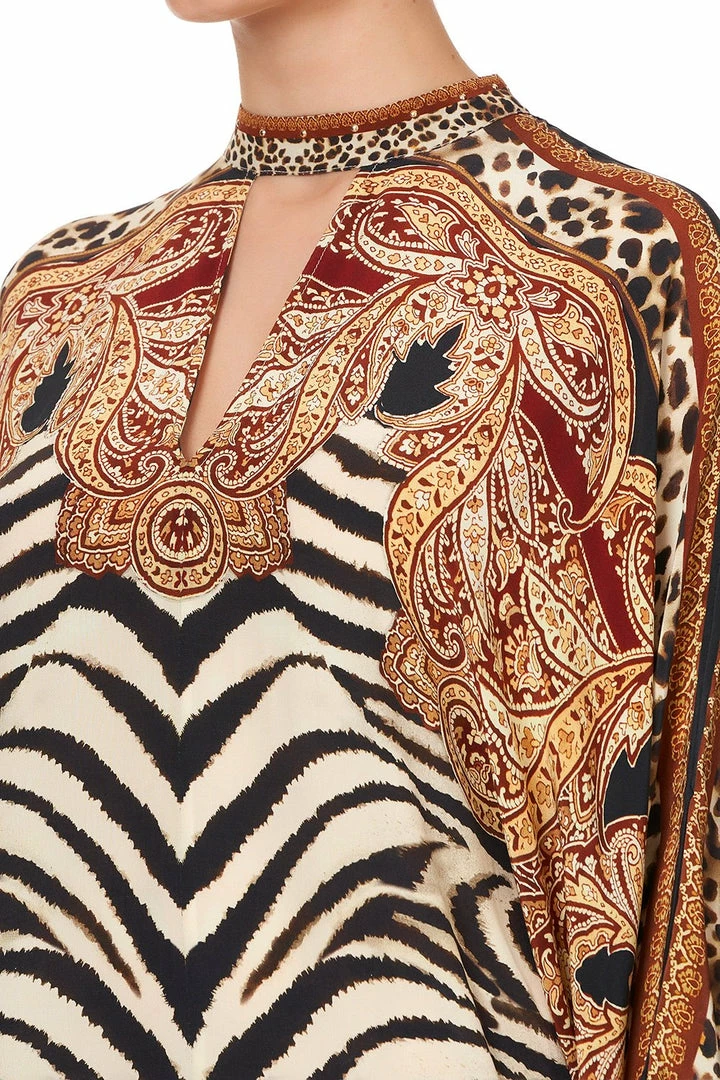 Camilla EBoutique (US) Up To 30% Off KAFTAN WITH HIGH COLLAR STAND WILD FIRE