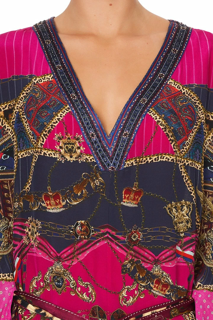 Camilla EBoutique (US) KAFTAN WITH V-NECKBAND AND BELT DINING HALL DARLING