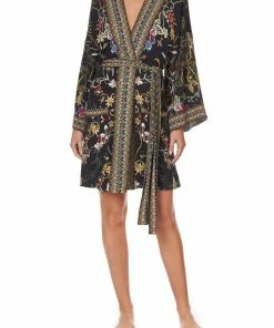 Camilla EBoutique (US) Sale Activewear & Loungewear LOUNGE KIMONO WITH TIE BELT DANCING IN THE DARK