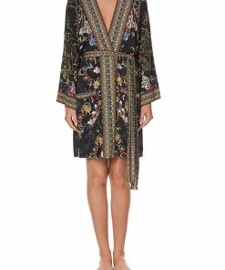 Camilla EBoutique (US) Sale Activewear & Loungewear LOUNGE KIMONO WITH TIE BELT DANCING IN THE DARK