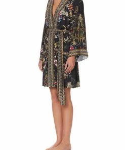 Camilla EBoutique (US) Sale Activewear & Loungewear LOUNGE KIMONO WITH TIE BELT DANCING IN THE DARK