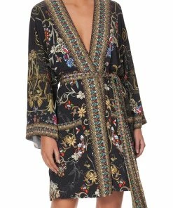 Camilla EBoutique (US) Sale Activewear & Loungewear LOUNGE KIMONO WITH TIE BELT DANCING IN THE DARK