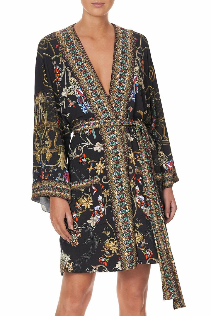 Camilla EBoutique (US) Sale Activewear & Loungewear LOUNGE KIMONO WITH TIE BELT DANCING IN THE DARK