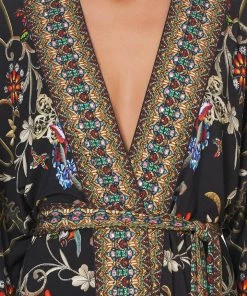 Camilla EBoutique (US) Sale Activewear & Loungewear LOUNGE KIMONO WITH TIE BELT DANCING IN THE DARK