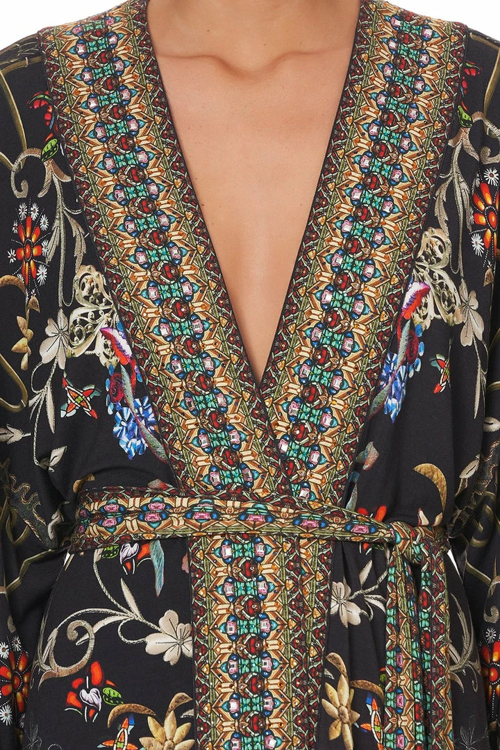 Camilla EBoutique (US) Sale Activewear & Loungewear LOUNGE KIMONO WITH TIE BELT DANCING IN THE DARK