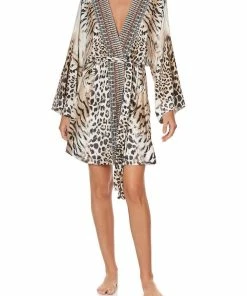 Camilla EBoutique (US) LOUNGE KIMONO WITH TIE BELT JAGUAR Sale Activewear & Loungewear