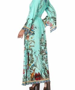 Camilla EBoutique (US) Up To 30% Off KIMONO SLEEVE DRESS WITH SHIRRING DETAIL MILLAS BACKYARD