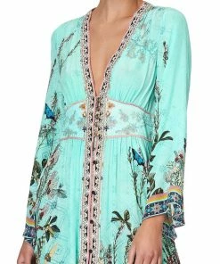 Camilla EBoutique (US) Up To 30% Off KIMONO SLEEVE DRESS WITH SHIRRING DETAIL MILLAS BACKYARD