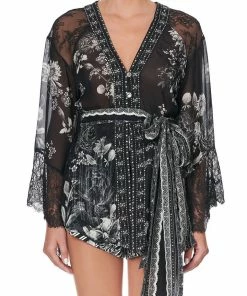 Camilla EBoutique (US) KIMONO WITH SHOULDER INSERTS MOONSHINE BLOOM Up To 40% Off