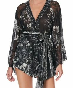 Camilla EBoutique (US) KIMONO WITH SHOULDER INSERTS MOONSHINE BLOOM Up To 40% Off