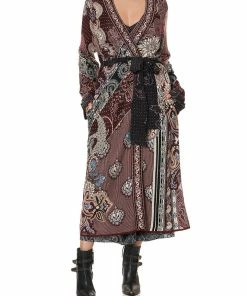Camilla EBoutique (US) Up To 40% Off KNIT COAT WITH WOVEN DETAIL TALE OF THE FIRE BIRD