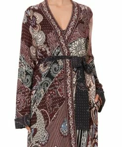 Camilla EBoutique (US) Up To 40% Off KNIT COAT WITH WOVEN DETAIL TALE OF THE FIRE BIRD