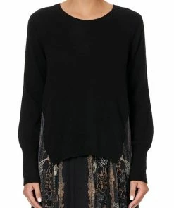 Camilla EBoutique (US) KNIT JUMPER WITH SILK GODET SON OF SEVEN QUEENS Up To 50% Off