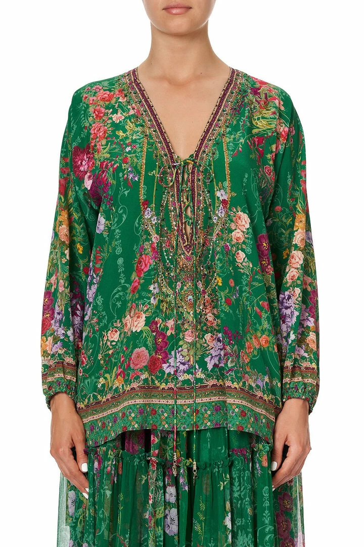 Camilla EBoutique (US) LACE UP BLOUSE DIARIES FROM A VILLA Up To 30% Off