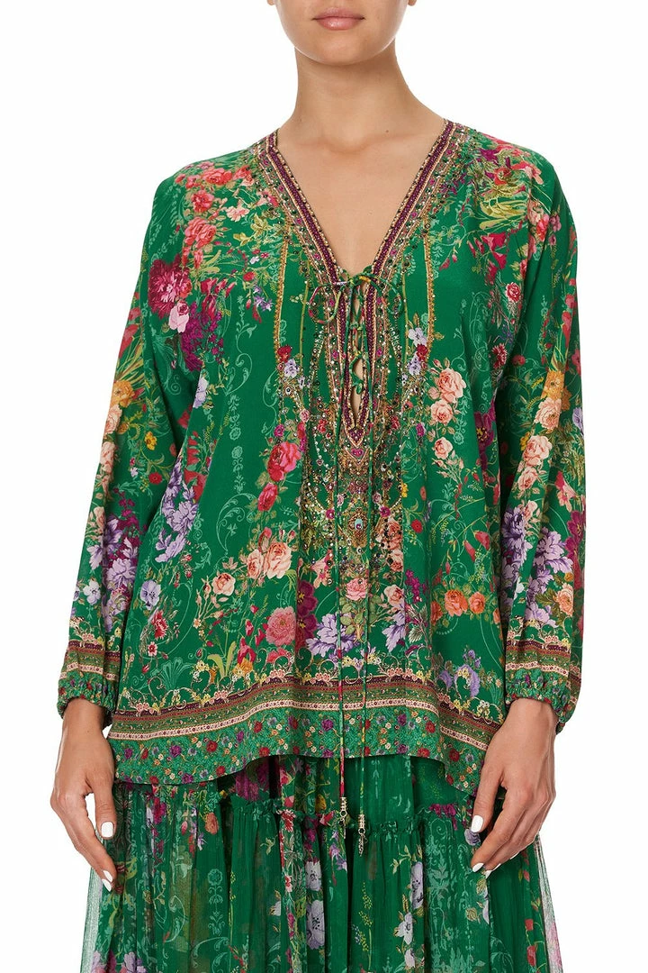 Camilla EBoutique (US) LACE UP BLOUSE DIARIES FROM A VILLA Up To 30% Off