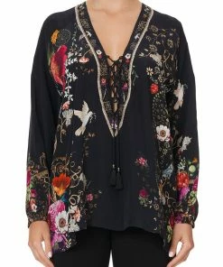 Camilla EBoutique (US) Up To 30% Off LACE UP BLOUSE MIRROR MIRROR