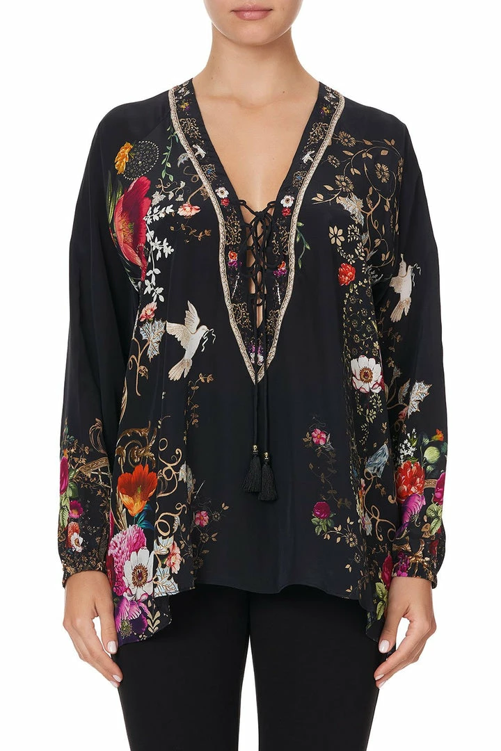 Camilla EBoutique (US) Up To 30% Off LACE UP BLOUSE MIRROR MIRROR