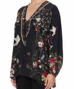 Camilla EBoutique (US) Up To 30% Off LACE UP BLOUSE MIRROR MIRROR
