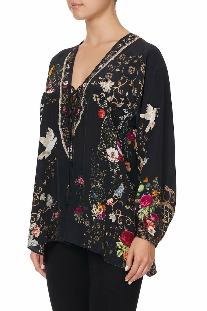 Camilla EBoutique (US) Up To 30% Off LACE UP BLOUSE MIRROR MIRROR