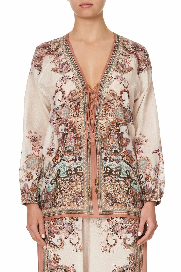 Camilla EBoutique (US) LACE UP BLOUSE TALES OF TALITHA Up To 40% Off