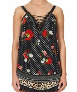 Camilla EBoutique (US) Sale Clothing LACE UP EYELET CAMI COASTAL PARISIENNE