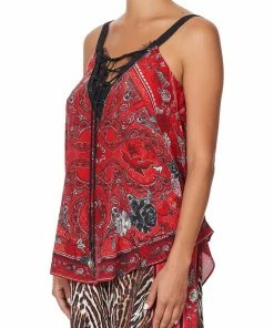 Camilla EBoutique (US) Sale Clothing LACE UP EYELET CAMI PIRATE PUNK