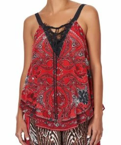 Camilla EBoutique (US) Sale Clothing LACE UP EYELET CAMI PIRATE PUNK