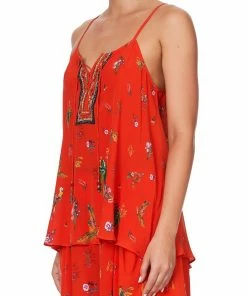 Camilla EBoutique (US) LACE UP FRONT CAMI CINEMA PARADISO Up To 50% Off