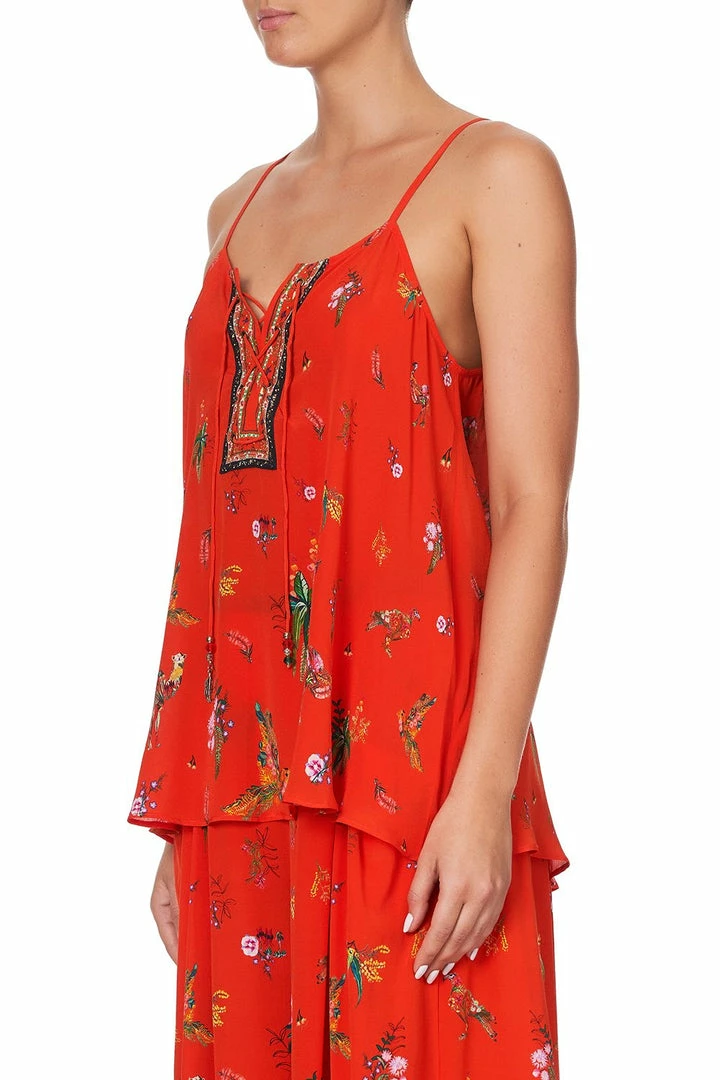 Camilla EBoutique (US) LACE UP FRONT CAMI CINEMA PARADISO Up To 50% Off