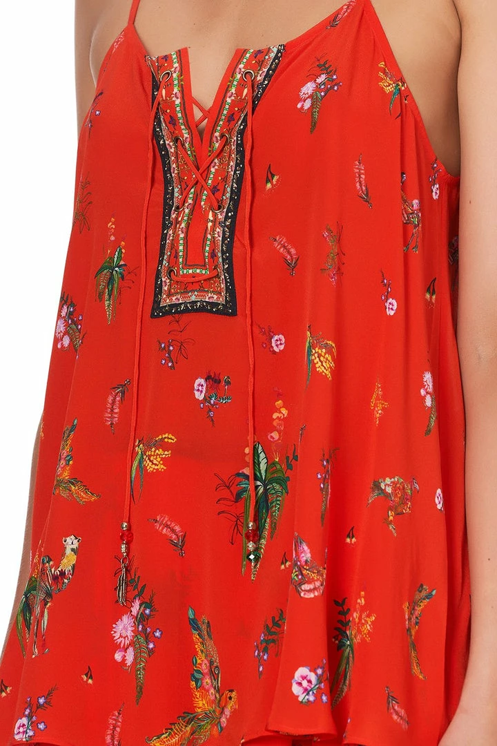 Camilla EBoutique (US) LACE UP FRONT CAMI CINEMA PARADISO Up To 50% Off