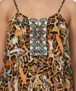 Camilla EBoutique (US) LACE UP FRONT CAMI FAUNA ELECTRO Up To 40% Off