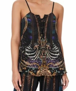 Camilla EBoutique (US) LACE UP FRONT CAMI SHES GOT GRACE Up To 40% Off