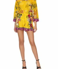 Camilla EBoutique (US) Up To 30% Off LACE UP FRONT SHORTS SAFFRON MOON