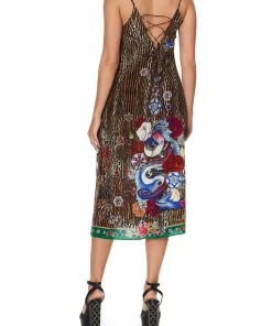 Camilla EBoutique (US) Up To 50% Off LACE UP MIDI DRESS JEWEL OF JUPITER