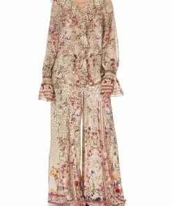 Camilla EBoutique (US) LACE UP RUFFLE BLOUSE DRIFTING DREAMER Up To 50% Off