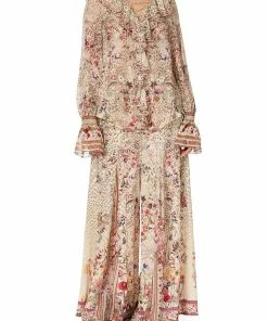 Camilla EBoutique (US) LACE UP RUFFLE BLOUSE DRIFTING DREAMER Up To 50% Off