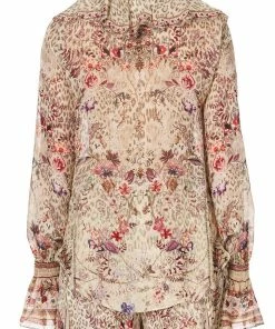 Camilla EBoutique (US) LACE UP RUFFLE BLOUSE DRIFTING DREAMER Up To 50% Off