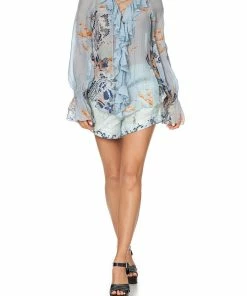 Camilla EBoutique (US) Up To 40% Off LACE UP RUFFLE BLOUSE FRASER FANTASIA