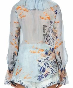 Camilla EBoutique (US) Up To 40% Off LACE UP RUFFLE BLOUSE FRASER FANTASIA